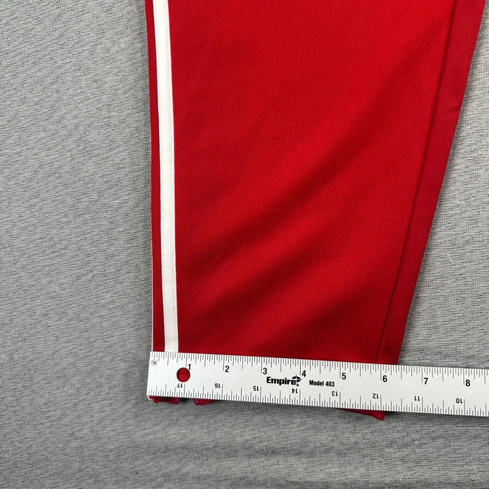 Adidas Climacool Track Pants Mens XL Red White Stripe Zipper Pockets Tapered